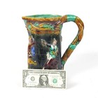 Vintage Reproduction Majolica Pitcher Tavern Beer Ale