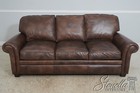 68488  Hancock   Moore Quality Brown Leather 3 Seat Sofa
