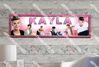 Justin Bieber - Personalized Name Poster Customized Birthday Wall Decor Banner