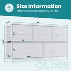 Edx 5 Drawer Fabric Dresser Organizer Chest Storage Cabinet Bedroom White