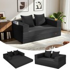 Futon Sofa Bed  4   in   1 Convertible Sofa Bed  Folding Boneless Couches For Liv   