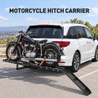 Motorcycle Scooter Dirt Bike Carrier Hauler Hitch Mount Bike Rack Ramp 500lbs