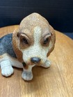 Basset Hound Puppy Dog Resin Music Box Plays Doggie In The Window Figurine