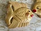 Vintage Mid Century Chalkware Fish Wall Plaques Retro Home Decor Miller Studios