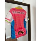 Pearl Izumi Pi Originals Kids Cycling Jersey Pink Blue I Like My Bike M Vintage