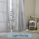 Grey Sheer Curtains  Sheer Curtains 84 Inches Long 2 Panels Set  Rod Pocket Voil