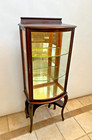 Antique China Cabinet Curio Rockford Furniture Petite Curved Glass Led Lighted