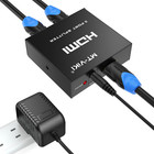 Mt-viki 1 In 2 Out Hdmi Splitter 4k 30hz Powered 1x2 Dual Monitors For Ps4 Hdtv
