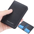 Mens Minimalist Slim Leather Wallet Credit Card Holder Bag Front Pocket Purse Us