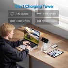 115w Fast Charging Station  Tentrend Power Strip Tower Surge Protector  5ft E   