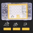 750pcs M3 M4 M5 Button Hex Head Socket Cap Screw Bolts Washers And Nuts Kit