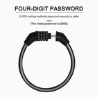 25    Coated Metal Cable 4 Number Combination Bicycle Lock Bike Lock  Fast Ship
