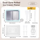 Rolled Ice Cream Maker  Dual Trays Instant 10 24 8 31 26 Inch  White