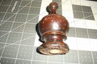 3 5   Post Finial Wood Newel Topper- All Dims Approx  2  Dia  W flat Bottom