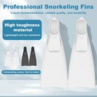 Snorkeling Diving Fins Adult Swim Flippers Tpe Foot Pocket Black White