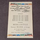 Vtg 1956 National Bank Of Chicago Advertising Christmas Shopping Card List Book