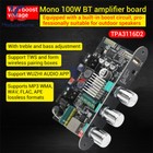2pcs Zk-1001u 100w Mono Bluetooth Audio Power Amplifier Module Tpa3116d2 Aux