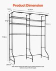 Vevor Over Washer And Dryer Storage Shelf Two Row 6 Tiers Washer Rack Black