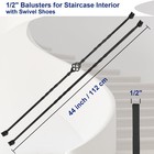 Sidasu 16 Pack Wrought Iron Stair Balusters 44 Hollow Single Basket Double