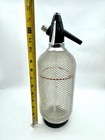 Vintage Isi Austria Wire Mesh Soda Siphon Seltzer Bottle   13 Co2 Chargers