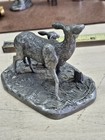    vintage Hudson Pewter Doe   Fawn Deer Figurine Usa Limited Edition 352 3000