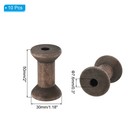 10pcs Wooden Empty Spools 2  X 1 4  Sewing Thread Spool Dark Brown