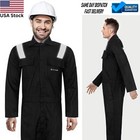 Men Work Wear Overalls Coveralls Reflector Boiler Suit Garage Warehouse Students