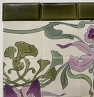 30 Germany - Utzschneider   Co  - Antique Art Nouveau Majolica Tile C1900