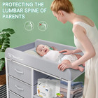 Baby Changing Table  Portable Diaper Changing Station With Wheels  Nursery Organ