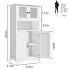 Kitchen Pantry Storage Cabinet With Doors And Shelves 50 4  Freestanding Cabinet