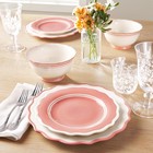 Pioneer Woman Ainsley 12-piece Ceramic Dinnerware Set  Coral