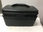 Vtg Samsonite Silhouette Train Case Cosmetic Beauty Case Hard Black Carry Handle