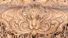 Lion Head Antique Art Nouveau Cast Iron Fireplace Surround Cover Surround Ornate