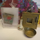 Dollhouse Miniature Lot Of 5 Vintage Home Decorative Accessories Book Vase Glass