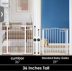 New   Cumbor 36  Extra Tall Baby Gate  30-46  Dog Gate Indoor White