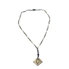 Antique Victorian Watch Fob On A Victorian Necklace Etched Bar Link Chain