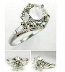 2 50 Carat Round Cut Moissanite Solitaire Engagement Ring Solid 14k White Gold