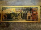 24k Gold Plated Darth Vader Star Wars Banknote Collectible  100 Bill