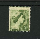 M2595 Australia 1953 Sg262var2 - 3d Deep Green Mis-perfed   Offset On Reverse