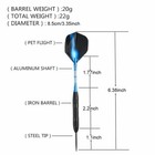3 6pcs Steel Tip Darts Set Barrel Aluminum Shafts Professional Competition Dart