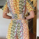 Blue Blush Mixed Floral Patchwork Two Piece Set Size S Playsuit Retro