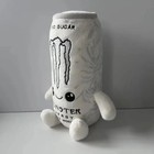 10  White Monster Energy Drink Can Plush Toy Soft Stuffed Decor Gift Collectible