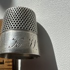 Antique Sterling Silver Thimble Ornate Design K Sewing Collectible