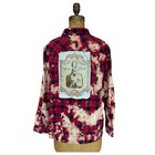 Upcycled reworked Flannel Shirt  Vintage  love Heals  Rabbit  Boho  Medium