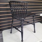 Vintage Lowback Windsor Chair Painted Black American Made Solid