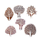 Pottery Printing Blocks Stylish Tree Pattern Wooden Stamps  set Of 6 
