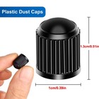 8pcs Plastic Tire Valves Air Dust Cover Stem Caps For Wheel Car Suv Bike Black