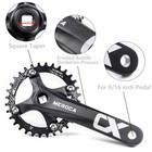 Single Speed Square Taper Crankset  170mm Mountain Bike Crankset With 104bcd    