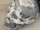 5 2  Natural Zebra Jasper Carved Crystal Skull Realistic Healing Skeleton   3015