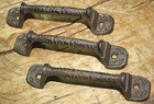 3 Cast Iron Antique Style Rustic Barn Handle  Gate Pull Shed Door Handles Fancy